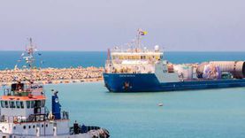 ميناء العريش يستقبل أول سفينة حمولات ثقيلة لمعدات محطة الكهرباء