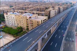 أحد الطرق والكباري التي تم افتتاحها اليوم