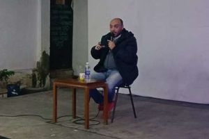 محمد مسعود خلال حديثه في الأمسية الرمضانية