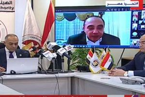 السفير وائل نصرالدين- في مداخلته بالمؤتمر الصحفي