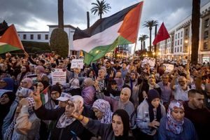 مظاهرة عربية ضد تصفية القضية الفلسطينية