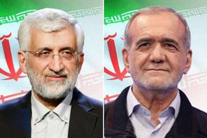 المنافسان على الرئاسة الإيرانية مسعود بزشكيان وسعيد جليلي