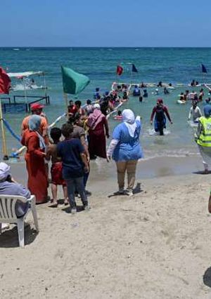 فتح اول شاطئ مخصص للمكفوفين بالإسكندرية تصوير احمد ناجي دراز