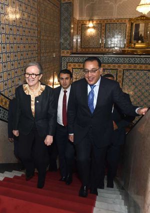 رئيسة الحكومة التونسية تستقبل رئيس الوزراء بمقر الحكومة