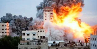 قصف إسرائيلي سابق على مدينة رفح الفلسطينية
