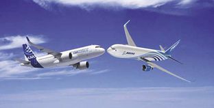 «بوينج» و«إيرباص» تتنافسان على الهيمنة على السوق الدولية للطائرات