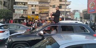 أعلام مصر تزين احتفالية أهالي القليوبية بفوز الرئيس السيسي في الانتخابات