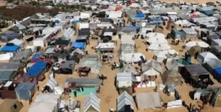 مخيمات النازحين في رفح الفلسطينية