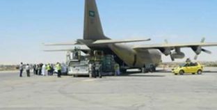 مطار العريش يستقبل طائرة مساعدات