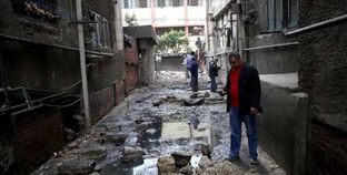مياه المجارى تغرق شوارع منطقة عزيز عزت بإمبابة