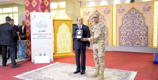 الرئيس عبدالفتاح السيسي خلال تكريمه عددا من أبطال القوات المسلحة