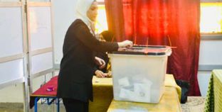 النائبة نشوى رائف خلال إدلائها بصوتها في انتخابات الرئاسة