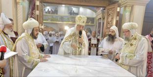 البابا تواضروس خلال تدشين كنيسة الإسكندرية