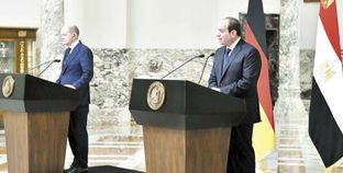 الرئيس عبد الفتاح السيسي خلال كلمته في مؤتمر صحفي مشترك مع المستشار الألماني