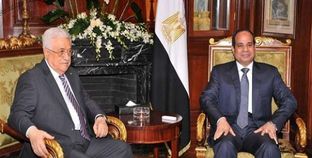 الرئيس عبدالفتاح السيسى خلال لقائه بالرئيس الفلسطينى