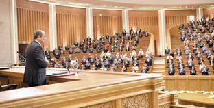 الرئيس السيسى لدى وصوله إلى مجلس النواب لأداء اليمين الدستورية أمس