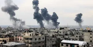 قصف أبراج سكنية بغزة - أرشيفية