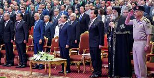 الرئيس السيسى خلال احتفالية عيد العلم