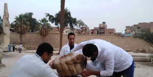 البدء في أعمال ترميم تمثال رمسيس الثاني بمحافظة سوهاج