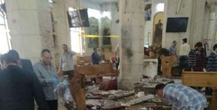 آثار الانفجار فى كنيسة «مارجرجس» بطنطا