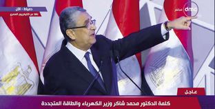 وزير الكهرباء خلال كلمته على هامش افتتاح المشروعات القومية فى دمياط