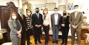 سفير مصر فى بلجراد عمرو الجويلى أثناء مشاركته فى احتفالية متحف الكتاب الصربى