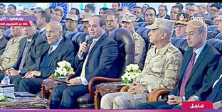 الرئيس السيسى خلال كلمته فى افتتاح عدد من المشروعات بنطاق محافظتى بورسعيد وشمال سيناء