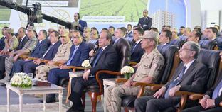 الرئيس «السيسى» خلال افتتاح المرحلة الأولى لموسم الحصاد بمشروع «مستقبل مصر» للتنمية المستدامة