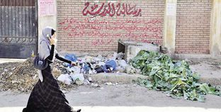 القمامة تحاصر أسوار المدارس فى الإسكندرية