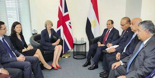 «السيسى» خلال لقائه مع رئيسة وزراء بريطانيا