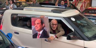مسيرة حاشدة بالسيارات في المنصورة احتفالا بفوز الرئيس السيسي بالانتخابات (صور)
