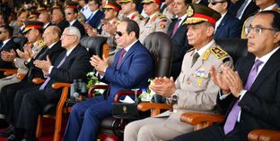 الرئيس عبدالفتاح السيسى خلال حفل تخريج دفعة جديدة من الكليات العسكرية اليوم