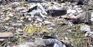 ضحايا طائرة الشحن الروسية التى سقطت أمس فى جنوب السودان «أ. ف. ب»