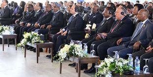 الرئيس السيسى خلال مشاركته فى اليوم الثانى لمنتدى أسوان للسلام