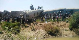 حادث تصادم قطارين في سوهاج