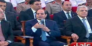 الرئيس السيسى خلال كلمته فى احتفالية استرداد أراضى الدولة
