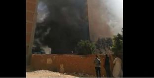 حريق مصنع أحذية في فيصل