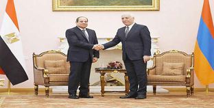 استقبال حافل لأول رئيس مصرى يزور العاصمة «يريفان»