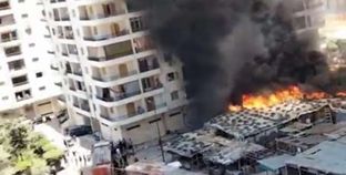 حريق سوق الحرمين بالإسكندرية