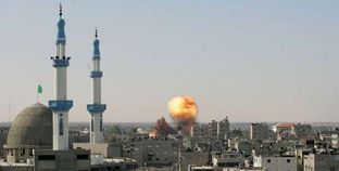 قصف سابق على رفح الفلسطينية