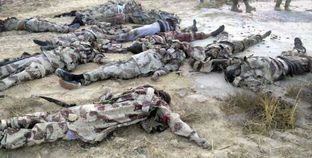جثث «الدواعش» فى سيناء بعد أن قضت عليهم قوات الجيش المصرى