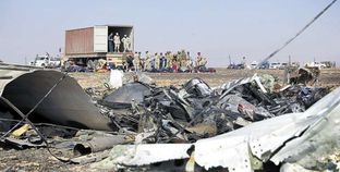 حطام الطائرة الروسية المنكوبة «أ.ف.ب»