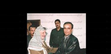 رائد عامر مع الرئيس عرفات