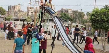 إقبال من المواطنين على الحدائق العامة فى العيد