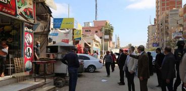غلق محلات ومعرض سيارات إزالة التعديات على الشوارع في كفر الشيخ 