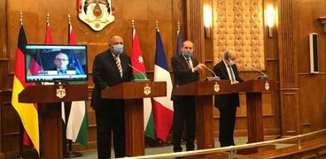وزير الخارجية سامح شكري خلال المؤتمر الصحفي