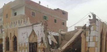 بسبب الرياح..انهيار مسجد الفتح بالعسيرات في سوهاج دون إصابات بشرية