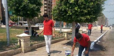 " حلوه يابلدي" تشن حمله نظافة بشوارع الغربية
