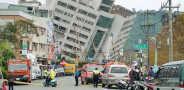 لقطة من زلزال تايوان