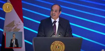 الرئيس عبدالفتاح السيسي في احتفالية اليوم